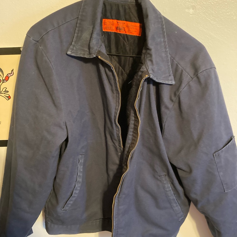Blue work jacket